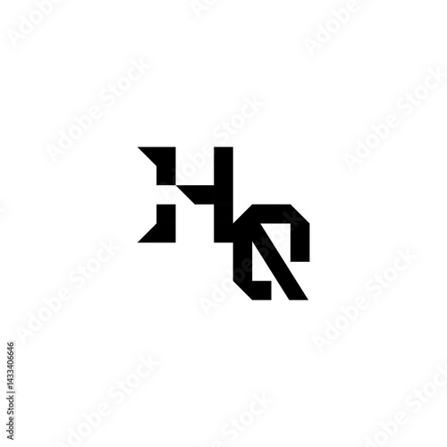 Initial square concept sporty style monogram Alphabet cool minimalist logo HQ