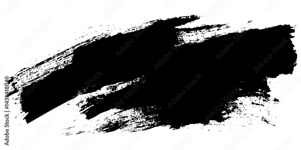 Naklejka premium Bold abstract black brush strokes create a dramatic backdrop for artistic design projects