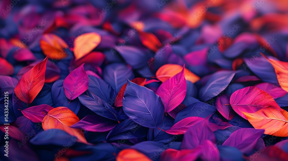 Vibrant Autumn Leaves Display in Various Colors Vibrant Autumn Leaves Display in Various Colors