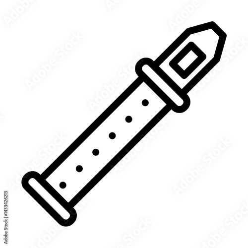Flute line icon