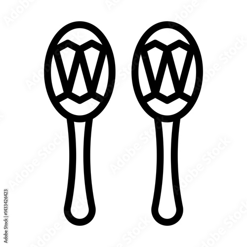 Maracas line icon
