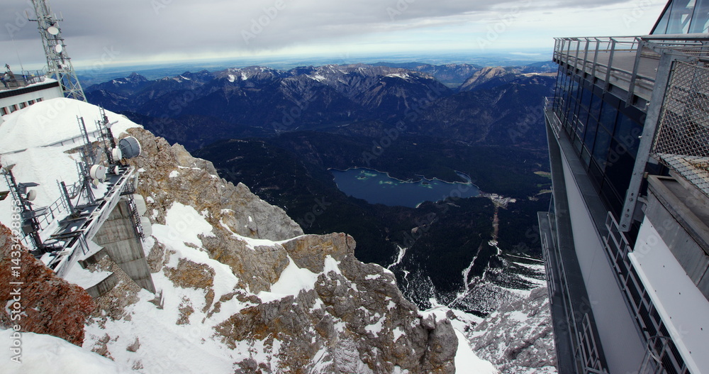 Zugspitze the highest peak of the Wetterstein Mountains and the highest mountain in Germany.