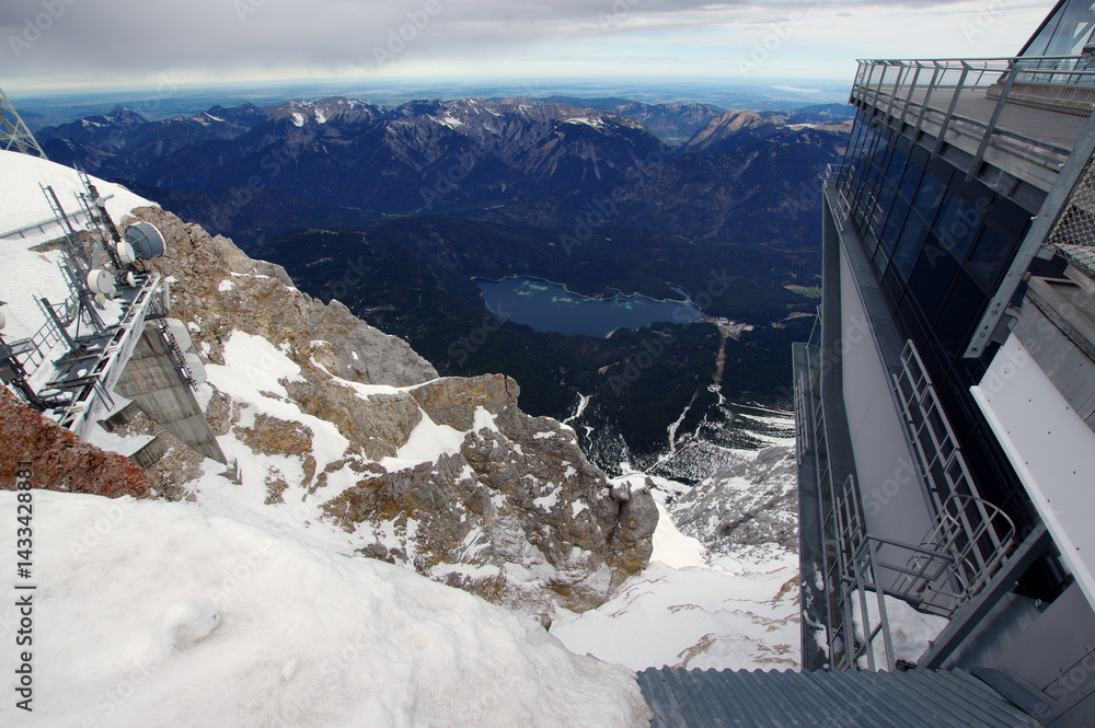 Zugspitze the highest peak of the Wetterstein Mountains and the highest mountain in Germany.
