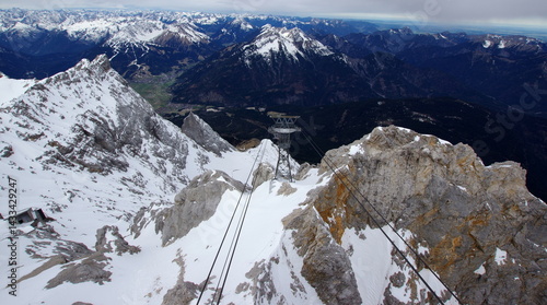 Zugspitze the highest peak of the Wetterstein Mountains and the highest mountain in Germany.