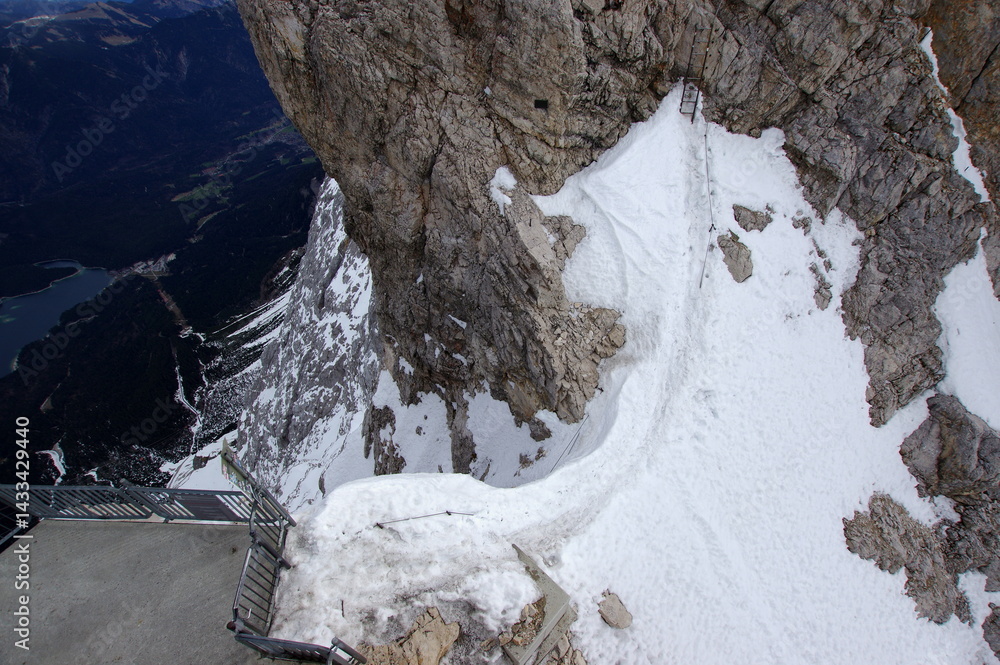 Zugspitze the highest peak of the Wetterstein Mountains and the highest mountain in Germany.