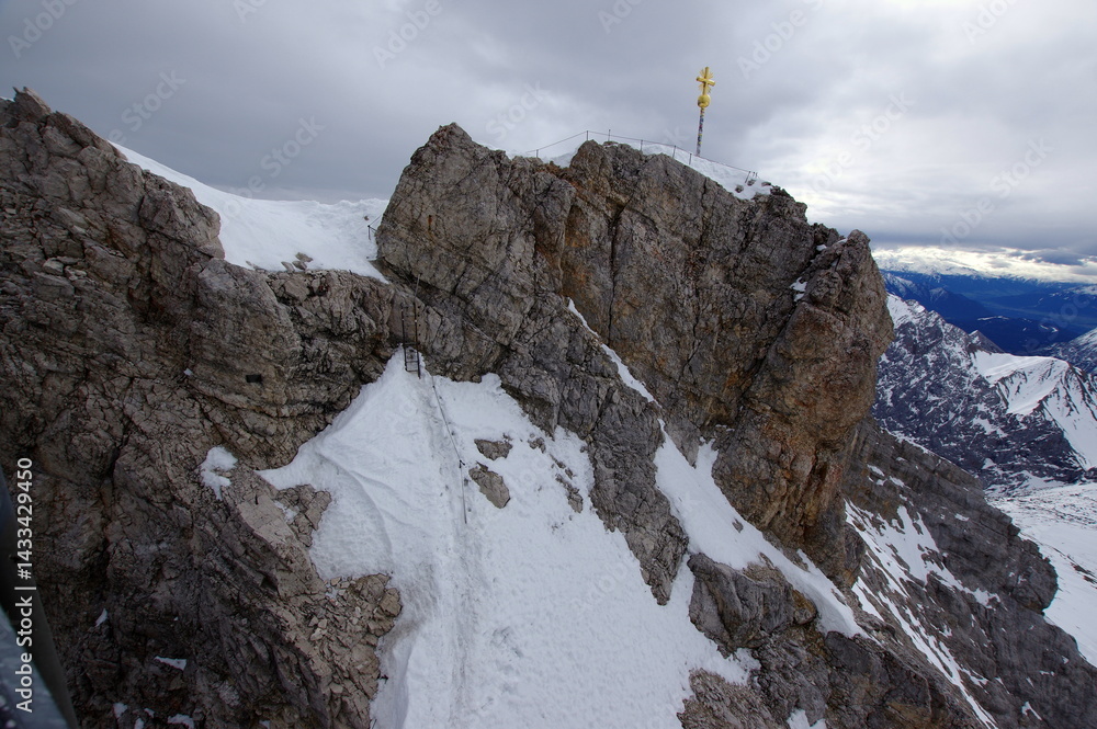 Zugspitze the highest peak of the Wetterstein Mountains and the highest mountain in Germany.