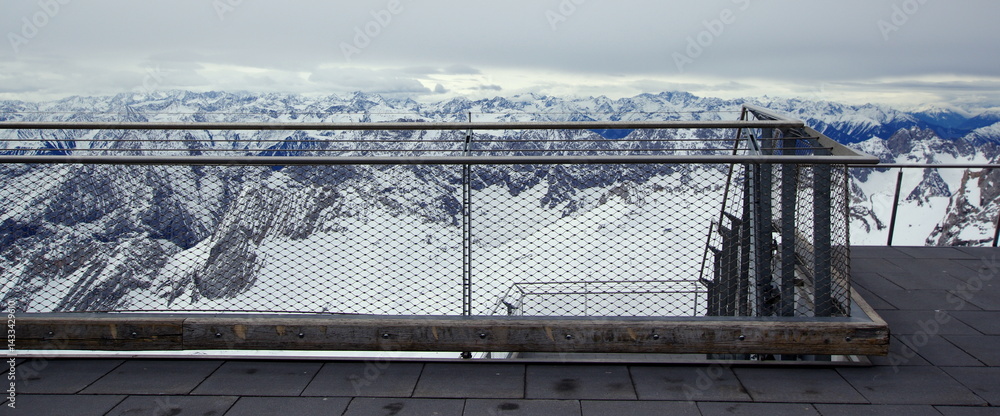 Zugspitze the highest peak of the Wetterstein Mountains and the highest mountain in Germany.