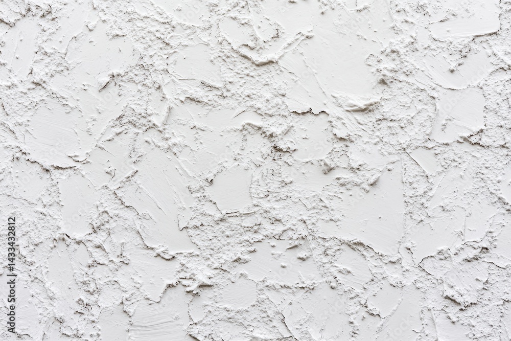 White textured wall with a rough, uneven surface White textured wall with a rough, uneven surface