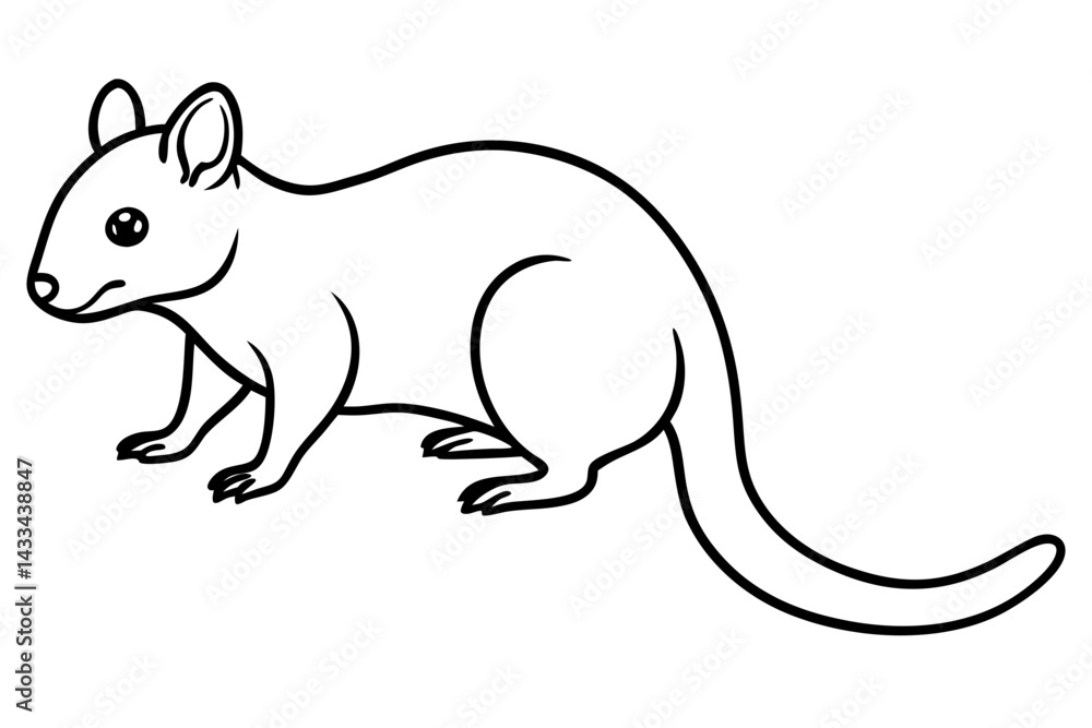 Fototapeta premium Quoll Silhouette Design