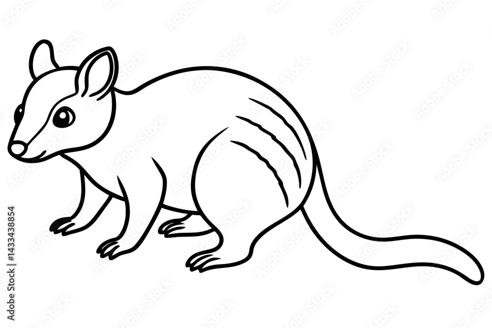 Fototapeta premium Quoll Silhouette Design