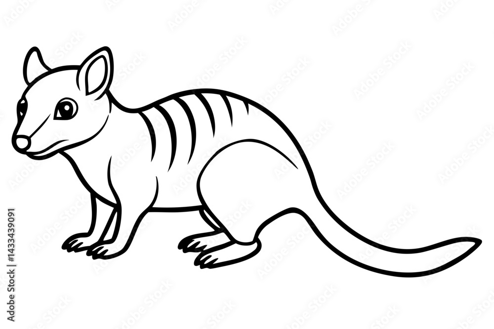 Fototapeta premium Quoll Silhouette Design