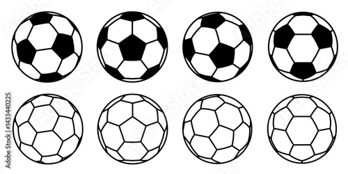 Soccer ball. Soccer logo set
