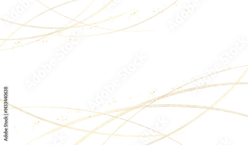 金色のラインと透明の背景（アブストラクト）