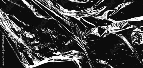 Crisp plastic overlay texture creating a striking visual effect on a dark background