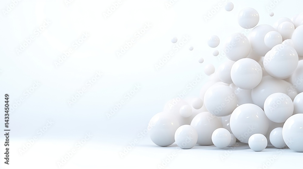 Abstract white sphere composition Abstract white sphere composition