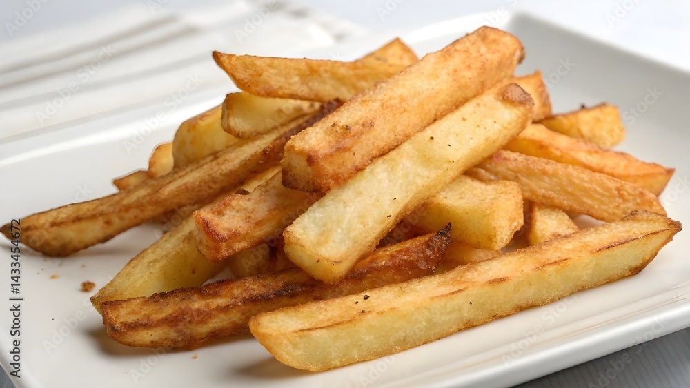 Crispy Golden Potato sticks French Fries Ready for Eating. Enjoy this close up of perfectly cooked golden brown French fries, a classic and delicious side dish or satisfying snack. Crispy Golden Potato sticks French Fries Ready for Eating. Enjoy this close up of perfectly cooked golden brown French fries, a classic and delicious side dish or satisfying snack.
