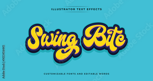 Sweet, bold, and bursting with flavor! Swing Bite is the perfect text effect for adding that candy-inspired magic to your food & drink designs. Fully customizable in vector EPS format.