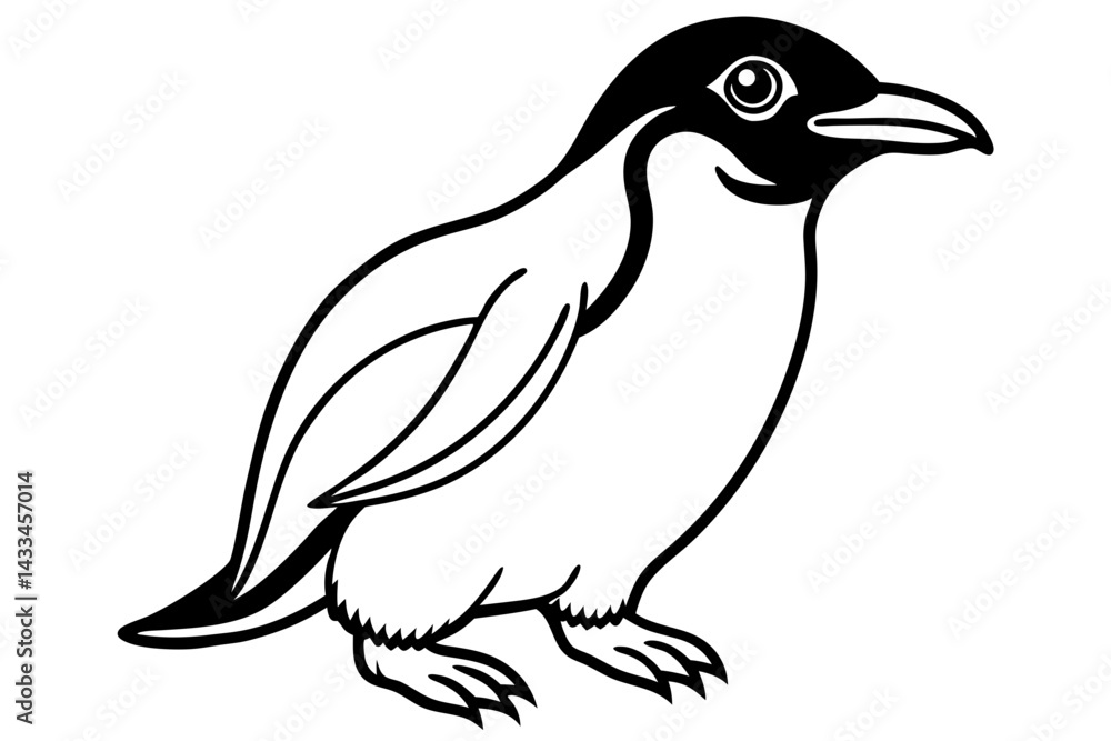 Obraz premium Rockhopper Sketch Vector