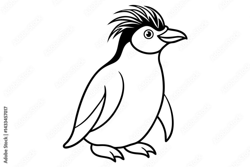 Obraz premium Rockhopper Sketch Vector