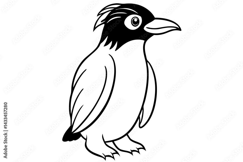 Naklejka premium Rockhopper Sketch Vector