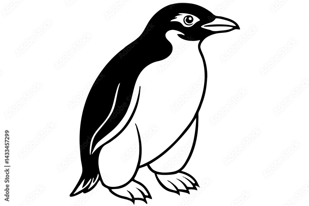 Fototapeta premium Rockhopper Sketch Vector