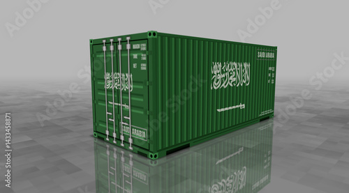 Obraz na płótnie Saudi Arabia export cargo shipping containers w salonie