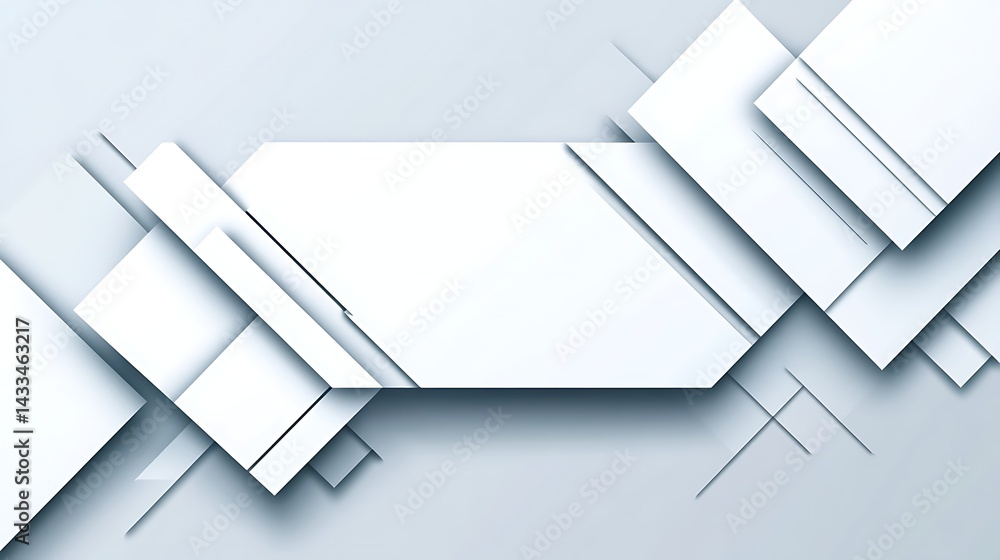 Abstract White Geometric Design. Abstract White Geometric Design.