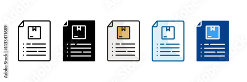 Product Specifications Icon Set Multiple Style Collection