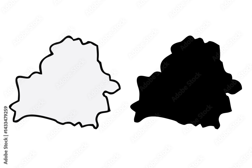 Obraz premium Belarus map on white background vector