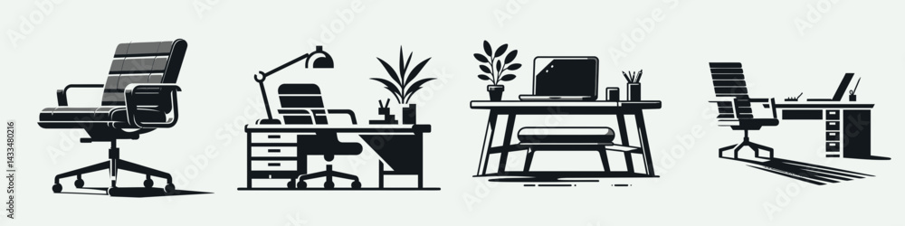 Fototapeta premium A Office bench. Stationary graphic design. Workplace seating option commercial reception zone rest interior relaxation furniture.