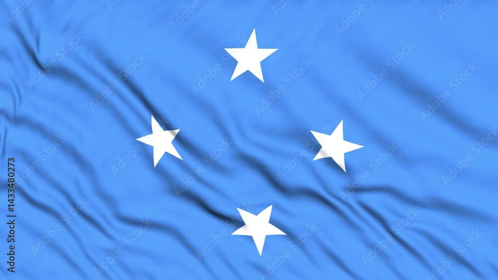National flag of Micronesia. Seamless flag Micronesia waving in the wind National flag of Micronesia. Seamless flag Micronesia waving in the wind