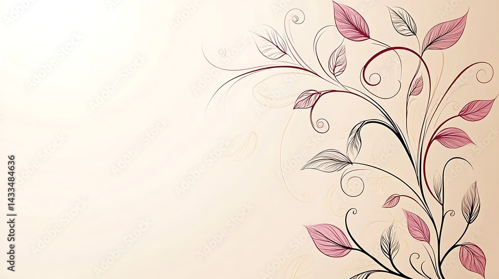 Elegant Floral Design with Beige Background. (7) Elegant Floral Design with Beige Background. (7)