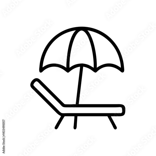 beach chair with umbrella