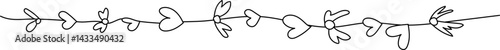 line divider separator heart hand drawing doodle scribble element