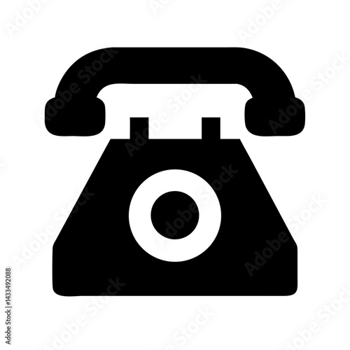 Classic Rotary Hotel Telephone Icon Design