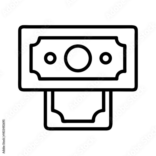 Coin Slot with Currency Note Icon Design