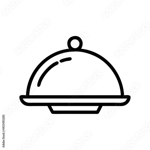 Covered Food Platter Tray Icon Design