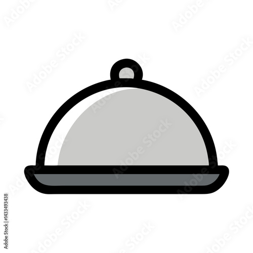 Covered Food Platter Tray Icon Design