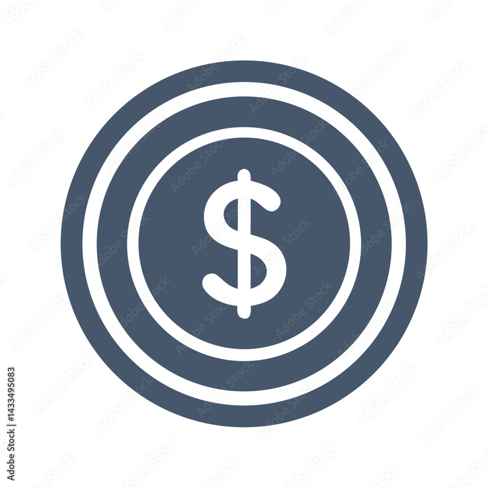 Dollar Coin with Arrows Icon Design Dollar Coin with Arrows Icon Design