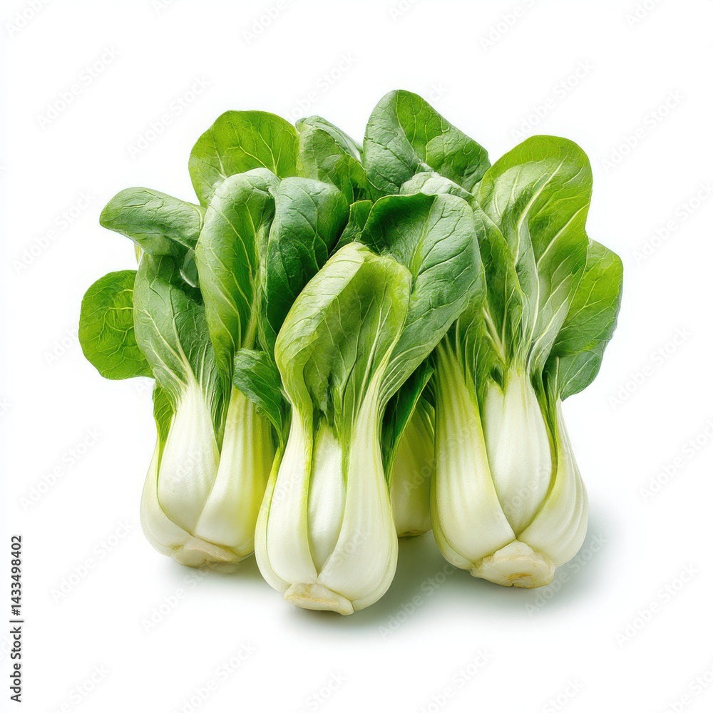 Fresh bok choy vegetable group on white background Fresh bok choy vegetable group on white background