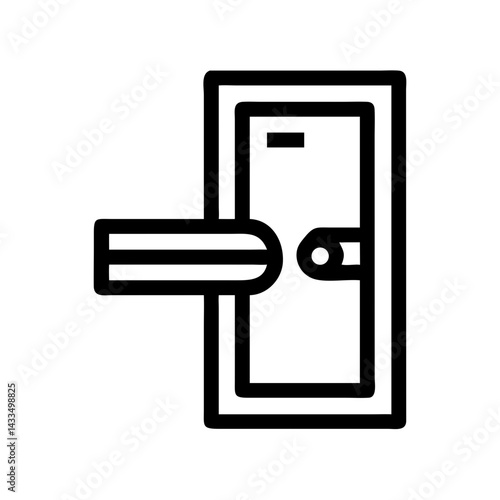 Hotel Door with Keycard Slot Icon Design