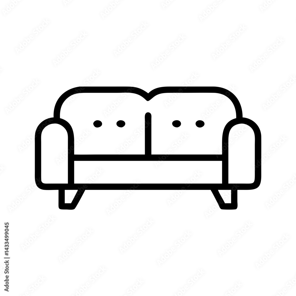 Hotel Room Couch Sofa Icon Design Hotel Room Couch Sofa Icon Design