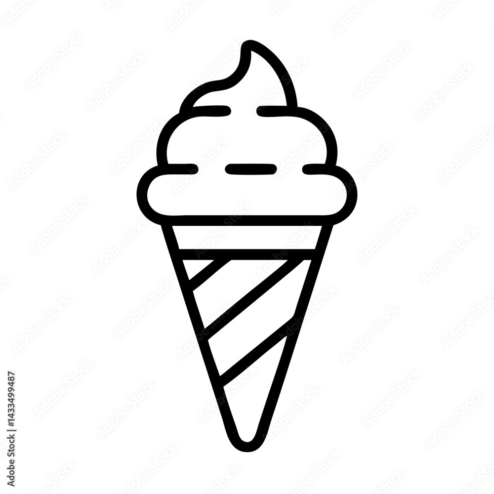 Ice Cream Cone Treat Icon Design Ice Cream Cone Treat Icon Design