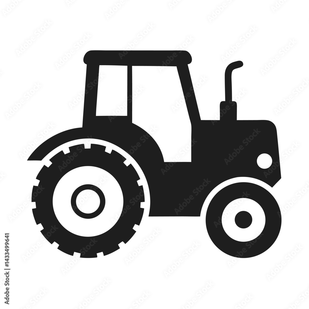 Obraz premium Tractor silhouette icon