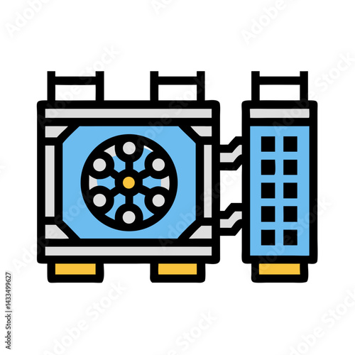 Industrial Cooling System Icon Design