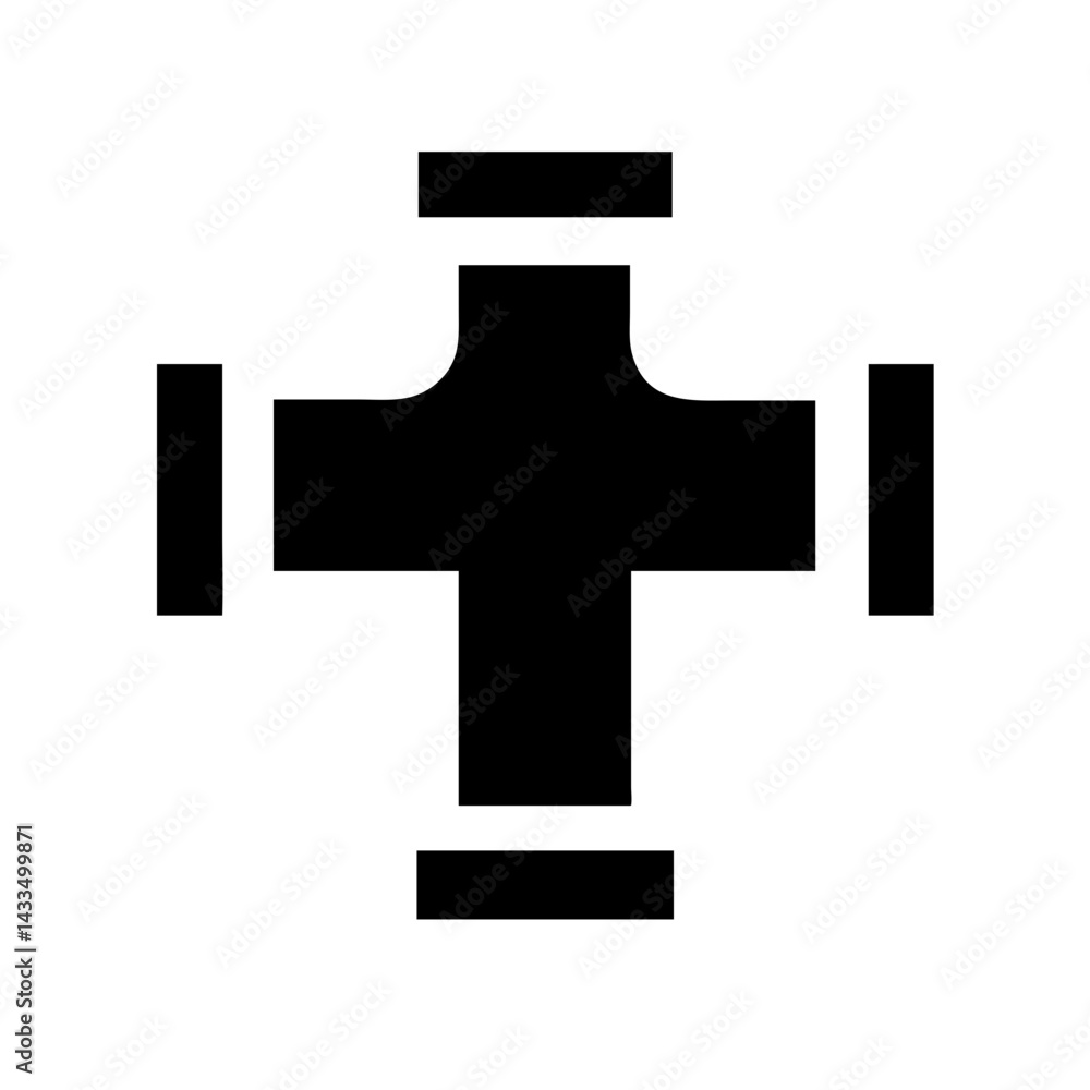 Obraz premium Industrial Pipe Connection Icon Design