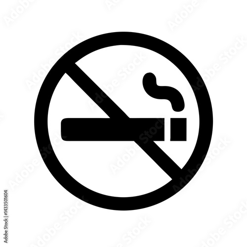 No Smoking Room Sign Icon Design