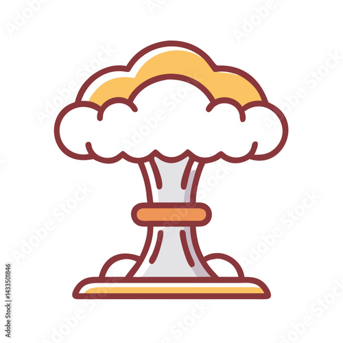 Nuclear Explosion Cloud Icon Design