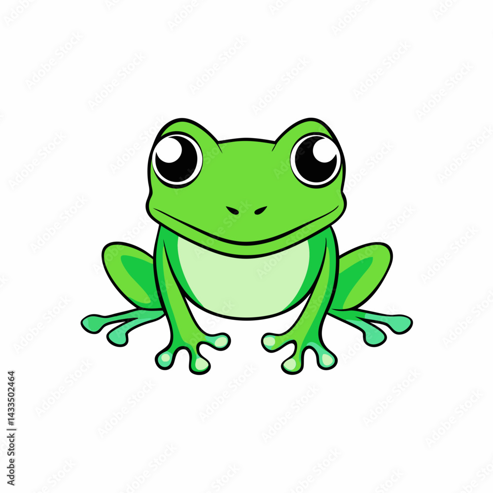 frog on white background frog on white background