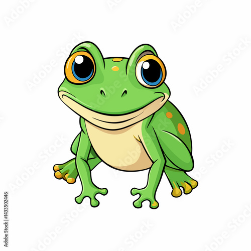 green frog cartoon